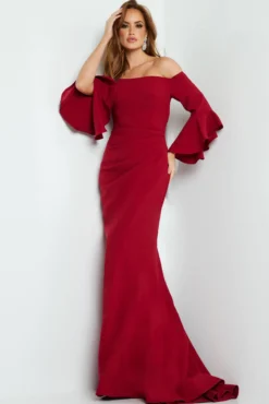 Jovani Style #07065 -Anna Dress Sales 07065 cranberry 4.2000 scaled
