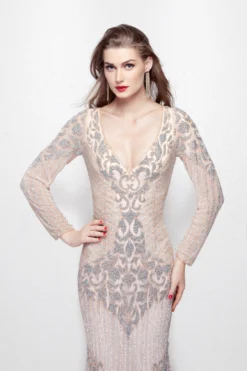 Primavera Couture Style #1975 -Anna Dress Sales 1975 blushsilver2.2000 scaled