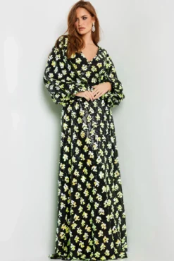 Jovani Style #220770 -Anna Dress Sales 220770 blackmulti 9.2000 scaled