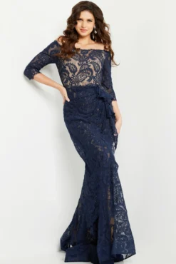 Jovani Style #23811 7 Jovani Style #23811 -Anna Dress Sales 23811 navy 6.2000 scaled