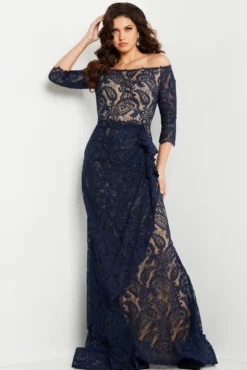Jovani Style #23811 8 Jovani Style #23811 -Anna Dress Sales 23811 navy 8.2000 scaled