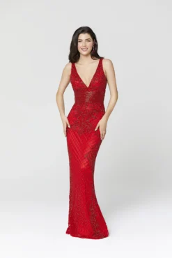Primavera Couture Style #3425 -Anna Dress Sales 3425 red1.2000