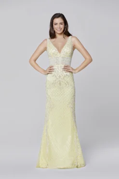 Primavera Couture Style #3425 -Anna Dress Sales 3425 yellow1.2000