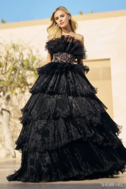 Sherri Hill Style #55635 -Anna Dress Sales 55635 black 52603.2000 scaled