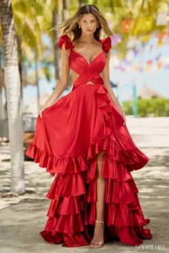 Sherri Hill Style #56057 -Anna Dress Sales 56057 red 53311.2000 scaled