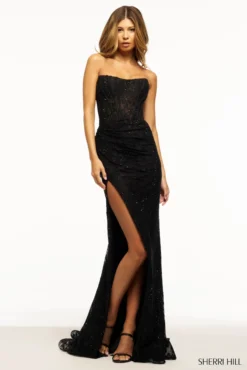 Sherri Hill Style #56063 -Anna Dress Sales 56063 black 53011.2000 scaled